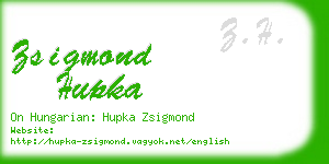 zsigmond hupka business card